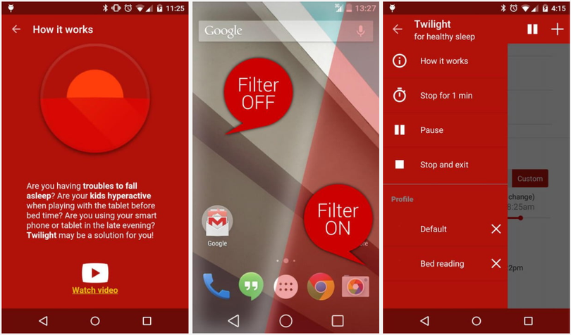 Twilight là ứng dụng miễn phí cung cấp tính năng lọc tia sáng xanh. Ảnh: DT