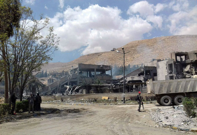 Một trong những vị trí bị không kích ở Syria - ảnh minh họa Muraselon