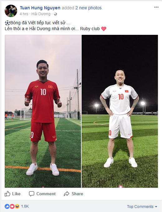 Đoạn status của ca sĩ Tuấn Hưng