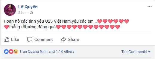 Đoạn Status của ca sĩ Lệ Quyên