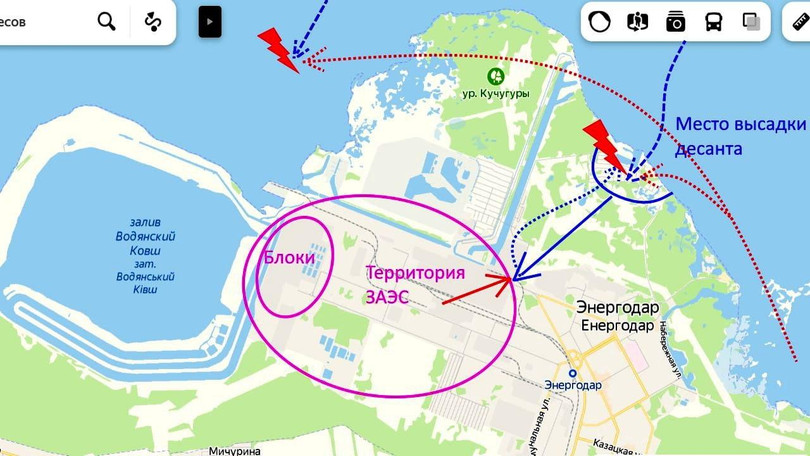 Các mũi đột kích của quân đội Ukraine vào nhà máy điện hạt nhân Zaporozhye. Ảnh South Front. Các mũi đột kích của quân đội Ukraine vào nhà máy điện hạt nhân Zaporozhye. Ảnh South Front.