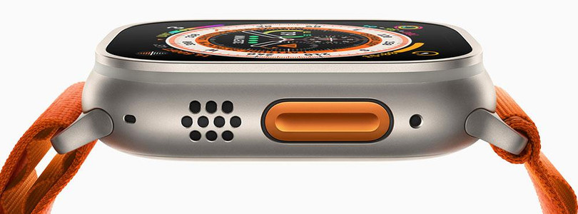 Nút “hành động” có thể lập trình của Apple Watch Ultra. Ảnh: Apple.