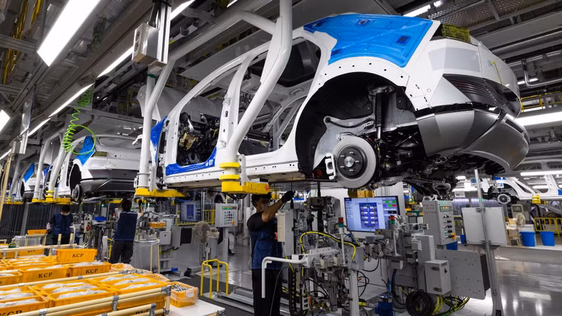 Xưởng sản xuất ô tô điện Hyundai. Hàn Quốc. Ảnh GadGets Now