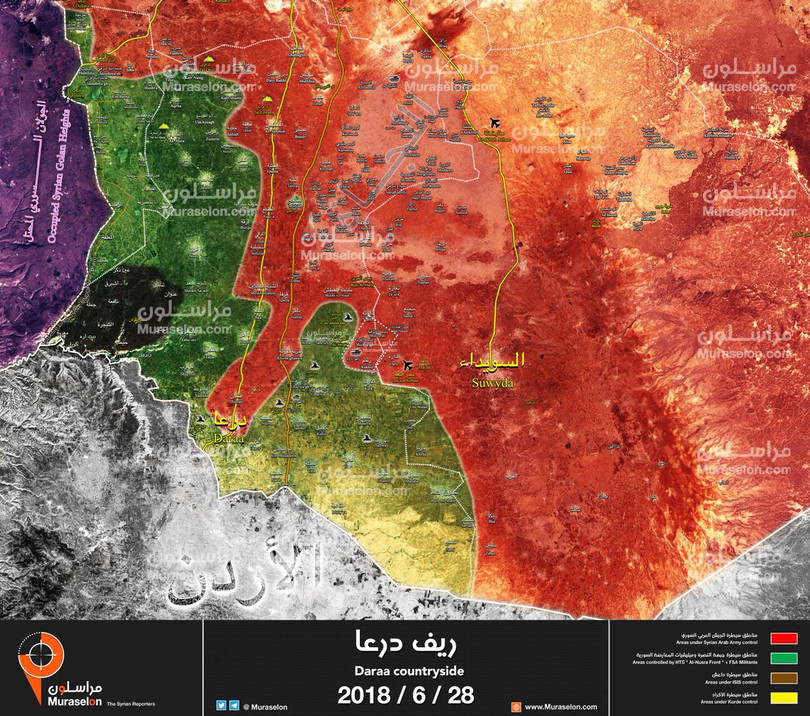 Tình hình chiến sự ngày 28.06.2018 theo Muraselon. Ảnh Muraselon