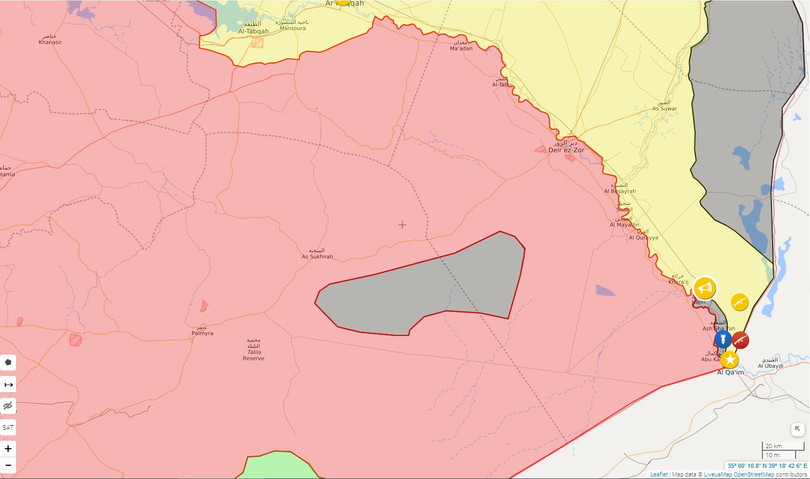 Bản đồ tình hình khu vực sa mạc phía tây Deir Ezzor và sa mạc phía đông tình Homs Bản đồ tình hình khu vực sa mạc phía tây Deir Ezzor và sa mạc phía đông tình Homs