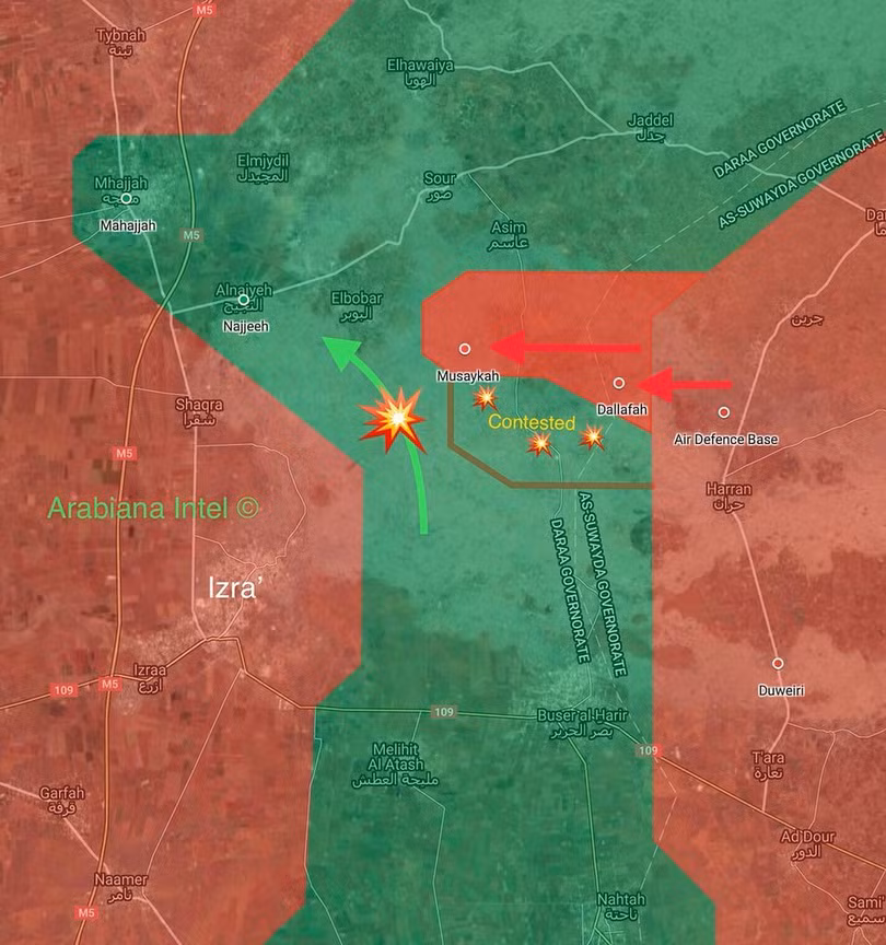 Binh lực của sư đoàn Tiger tập trung ở tỉnh Daraa. Ảnh Masdar News