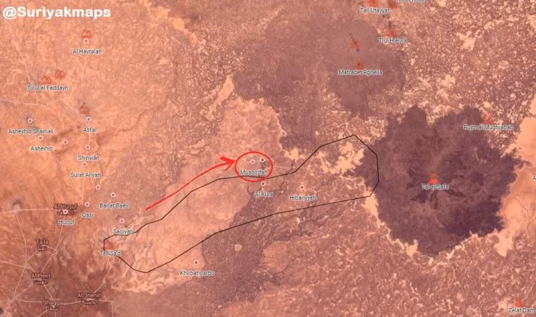 Hướng tấn công chính của chiến trường Suwayda.Ảnh South Front