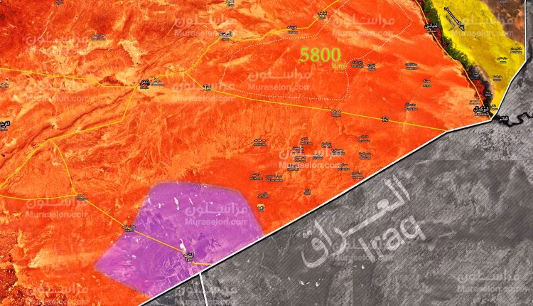 Các đơn vị quân đội Syria giải phóng hơn 5800 km2 gần biên giới với Iraq. Ảnh Muraselon