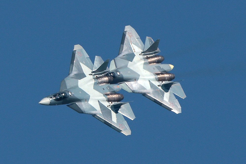 Náy bay tiêm kích tàng hình Su-57. Ảnh minh họa của RG