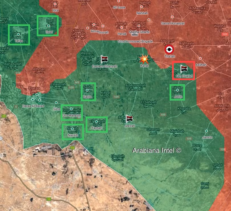 Các làng mạc và thị trấn đồng thuận hòa giải với chính quyền Syria. Bản đồ truyền thông Syria Các làng mạc và thị trấn đồng thuận hòa giải với chính quyền Syria. Bản đồ truyền thông Syria