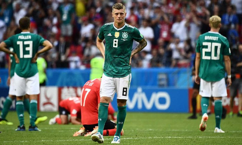 Toni Kroos là một trong những cầu thủ hiếm hoi giữ được phong độ tạm ổn tại World Cup 2018. Ảnh: Telegraph