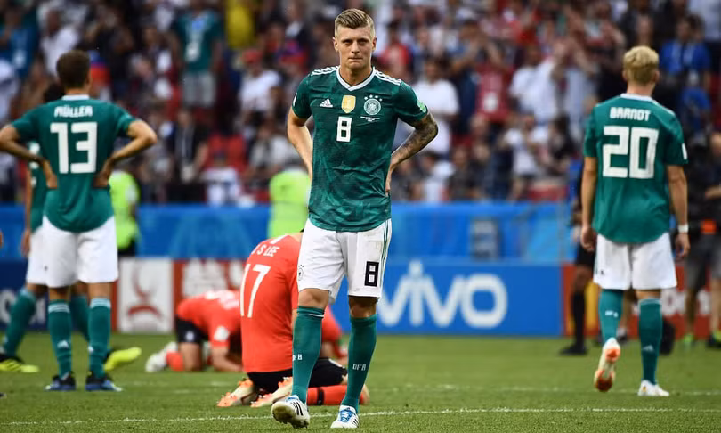 Toni Kroos là một trong những cầu thủ hiếm hoi giữ được phong độ tạm ổn tại World Cup 2018. Ảnh: Telegraph