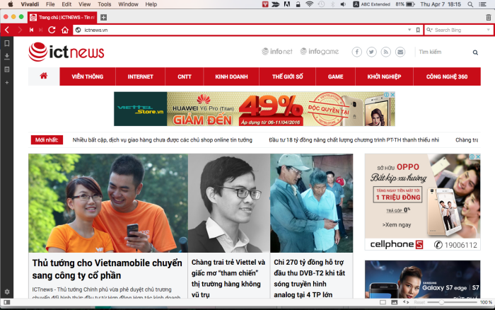 Vivaldi: trình duyệt web chỉ dành cho “dân pro“ ảnh 1