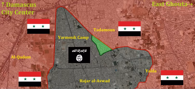 IS khống chế hầu hết quân Trại Yarmouk ở ngoại ô Damascus
