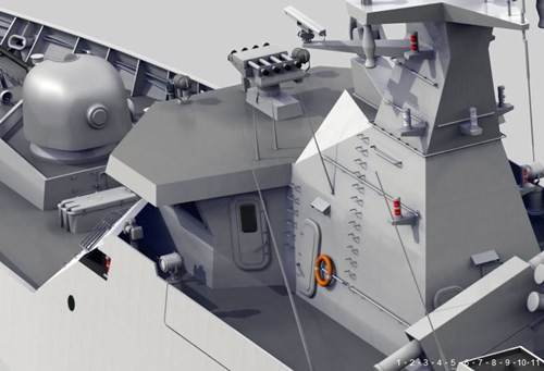 Phần đài điều khiển tàu.