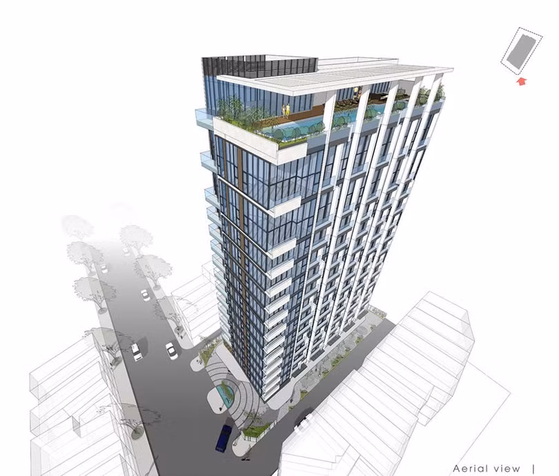 Phối cảnh dự án được cho là ở địa chỉ Số 168, đường Thích Quảng Đức, Phường 4, Quận Phú Nhuận, Tp. HCM