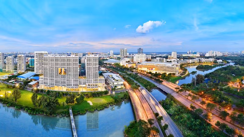 Một góc của khu đô thị Phú Mỹ Hưng tại Quận 7, Tp. HCM (Nguồn: Internet)