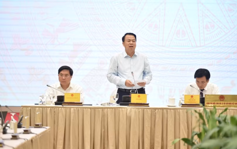 Thứ trưởng Bộ Tài chính Nguyễn Đức Chi phát biểu tại họp báo Chính phủ thường kỳ tháng 8/2022 diễn ra vào ngày 6/9