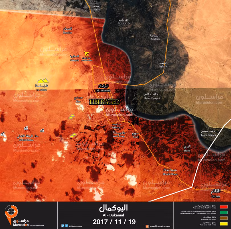 Tình hình chiến sự tỉnh Deir Ezzor tính đến ngày 19.11.2017, ảnh South Front