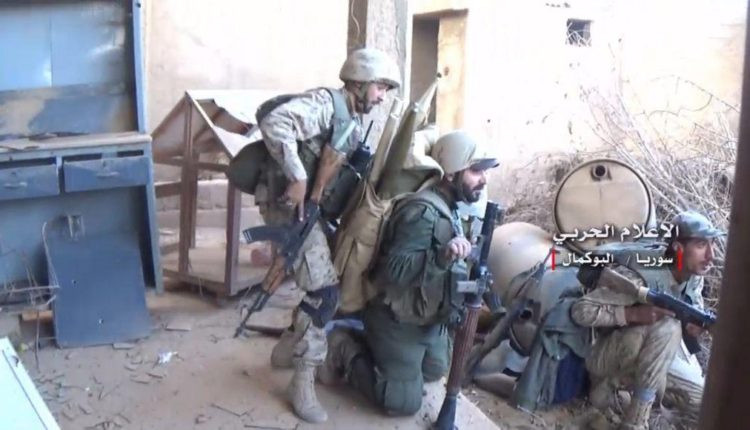 Binh sĩ quân đội Syria chiến đấu trên chiến trường Deir Ezzor - ảnh minh họa Muraselon