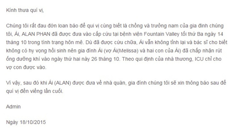 Chuyên gia kinh tế Alan Phan đang 'hôn mê sâu' - ảnh 2