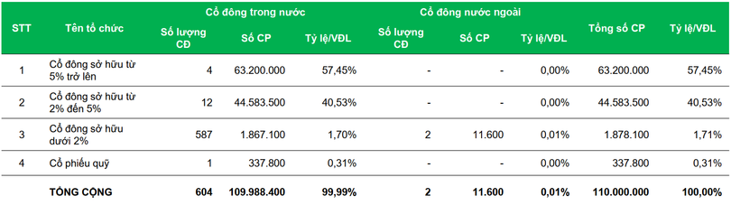 Sau khi Bộ Xây dựng thoái vốn, tính đến 31/12/2020, CC1 có 12 cổ đông gần lớn, sở hữu từ 2% đến 5% vốn điều lệ Sau khi Bộ Xây dựng thoái vốn, tính đến 31/12/2020, CC1 có 12 cổ đông gần lớn, sở hữu từ 2% đến 5% vốn điều lệ
