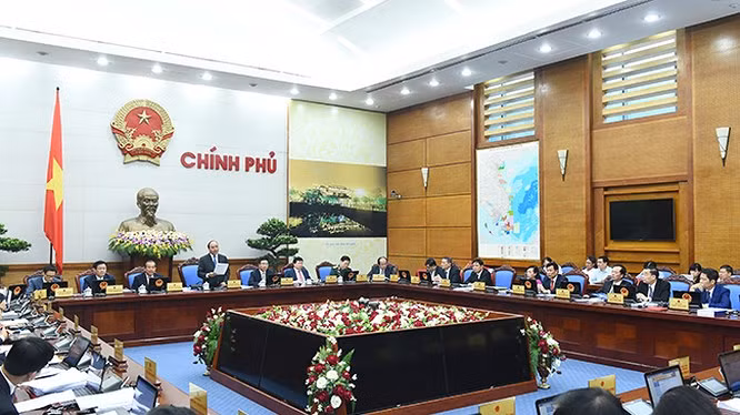 Thủ tướng Nguyễn Xuân Phúc chủ trì một phiên họp Chính phủ thường kỳ (Ảnh: Internet)