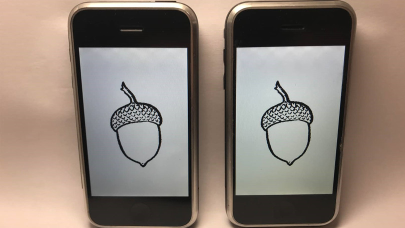 Bộ đôi nguyên mẫu iPhone series-P quý hiếm. Ảnh: Hap Plain