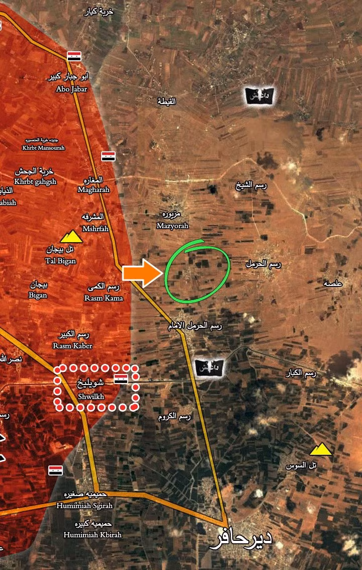 Quân đội Syria tấn công giải phóng làng Rasm Al-Hermel phía đông thành phố Aleppo
