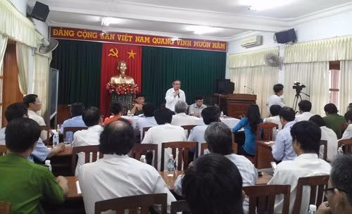 Cuộc hop báo về vụ án chiều 8/7