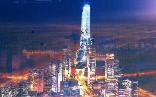 Phối cảnh dự án tháp Empire City nằm trong khu đô thị mới Thủ Thiêm.