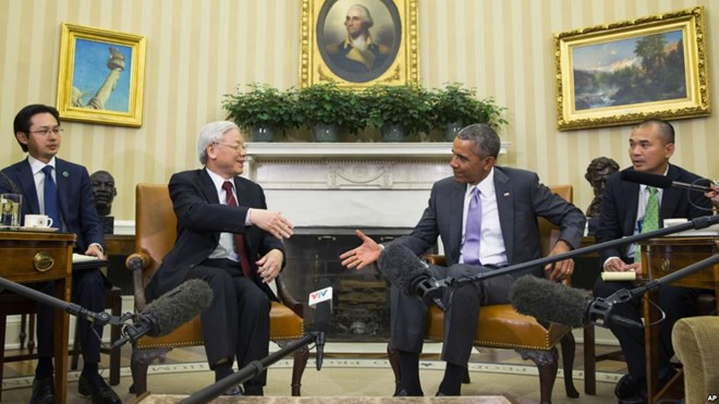 45 phút lịch sử giữa Tổng Bí thư Nguyễn Phú Trọng và Tổng thống Obama ở phòng Bầu Dục ảnh 2 45 phút lịch sử giữa Tổng Bí thư Nguyễn Phú Trọng và Tổng thống Obama ở phòng Bầu Dục ảnh 2