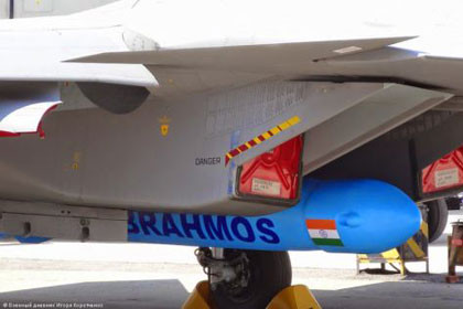 Tên lửa siêu thanh BrahMos lắp trên chiến đấu cơ Su-30MKI