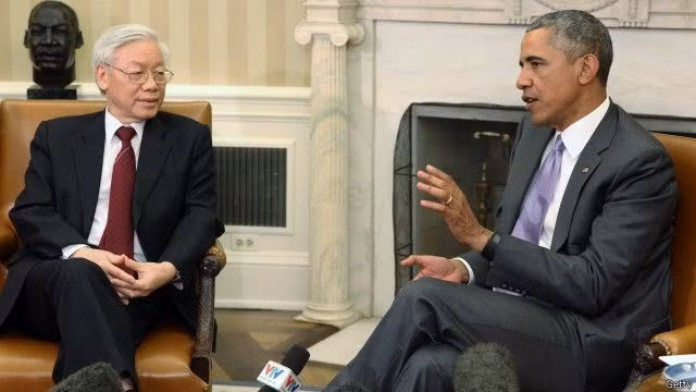 Tổng Bí thư Nguyễn Phú Trọng và Tổng thống Obama trong cuộc hội đàm chưa từng có tiền lệ