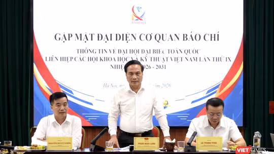PGS.TS Phạm Ngọc Linh, Phó Chủ tịch VUSTA chủ trì họp báo thông tin về Đại hội đại biểu toàn quốc Liên hiệp các Hội Khoa học và Kỹ thuật Việt Nam lần thứ IX, nhiệm kỳ 2026-2031.