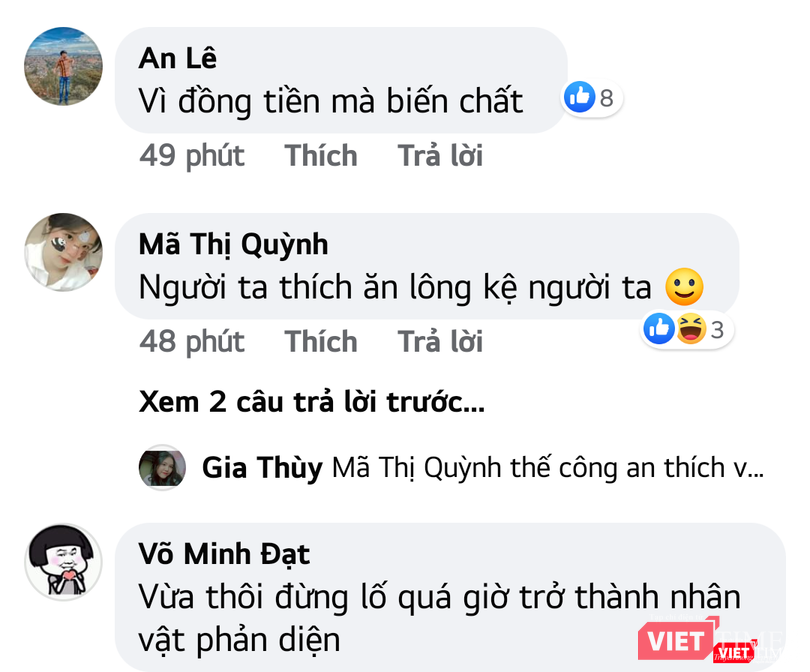 Những bình luận phẫn nộ của cư dân mạng. Những bình luận phẫn nộ của cư dân mạng.