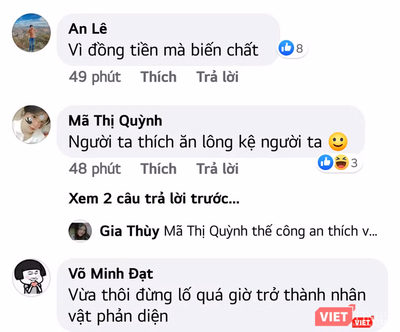 Những bình luận phẫn nộ của cư dân mạng.