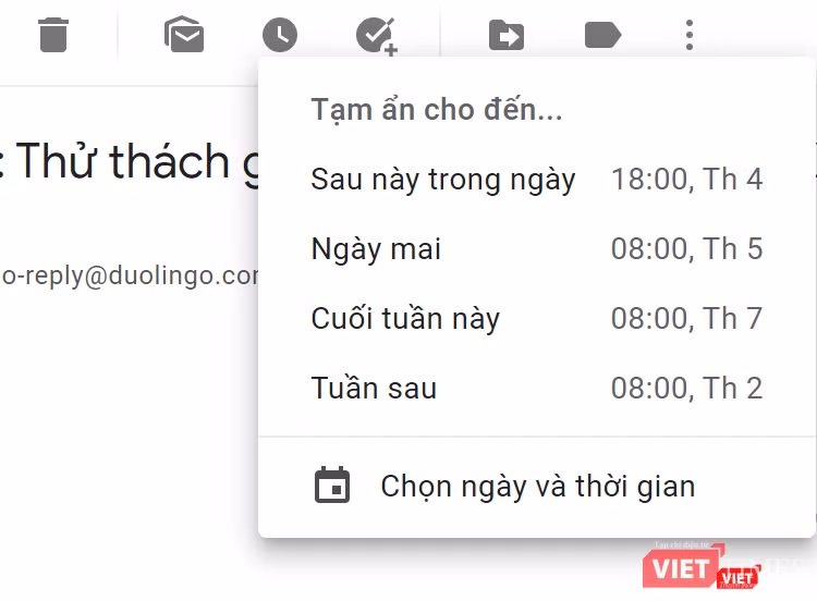 Thiết lập báo lại cho các thư quan trọng.