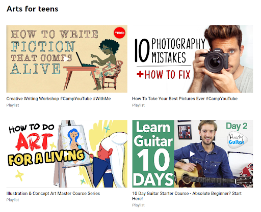 Những video đa dạng chủ đề trên Camp YouTube. Những video đa dạng chủ đề trên Camp YouTube.