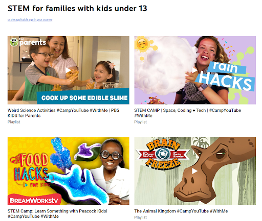 Những video đa dạng chủ đề trên Camp YouTube. Những video đa dạng chủ đề trên Camp YouTube.