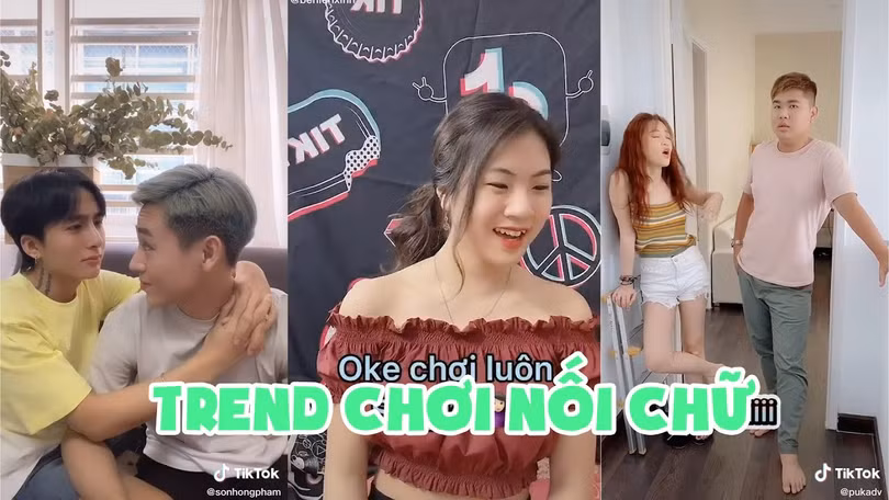 Thử thách "nối chữ" trên TikTok thu hút giới trẻ tham gia