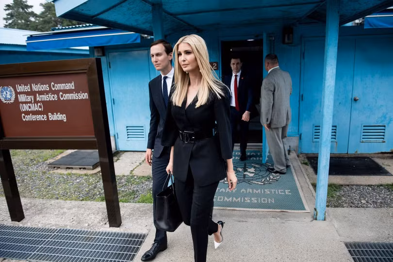 Ivanka tại khu DMZ chia tách hai miền Triều Tiên (Ảnh: Washington Post)