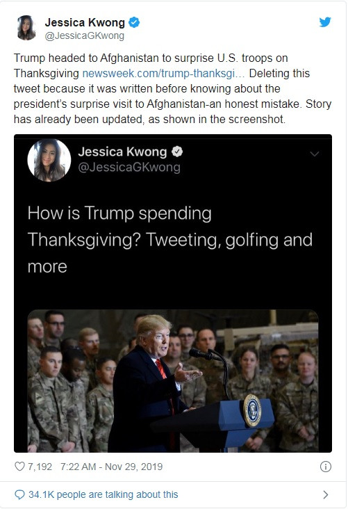 Tít của bài viết gốc mà Kwong đăng tải trên Twitter (Ảnh: Twitter)