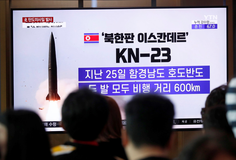 Tên lửa KN-23 của Triều Tiên được phóng thử nghiệm vào tháng 7/2019 (Ảnh: Reuters) Tên lửa KN-23 của Triều Tiên được phóng thử nghiệm vào tháng 7/2019 (Ảnh: Reuters)