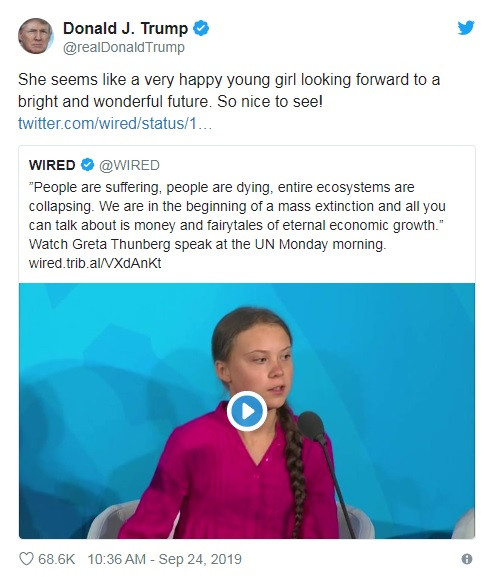 Đoạn tweet mà ông Trump đăng tải (Ảnh: CNA)