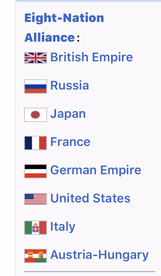 Danh sách 8 nước xâm chiếm, ép buộc dân Trung Quốc mua thuốc phiện (Ảnh: Internet) Danh sách 8 nước xâm chiếm, ép buộc dân Trung Quốc mua thuốc phiện (Ảnh: Internet)