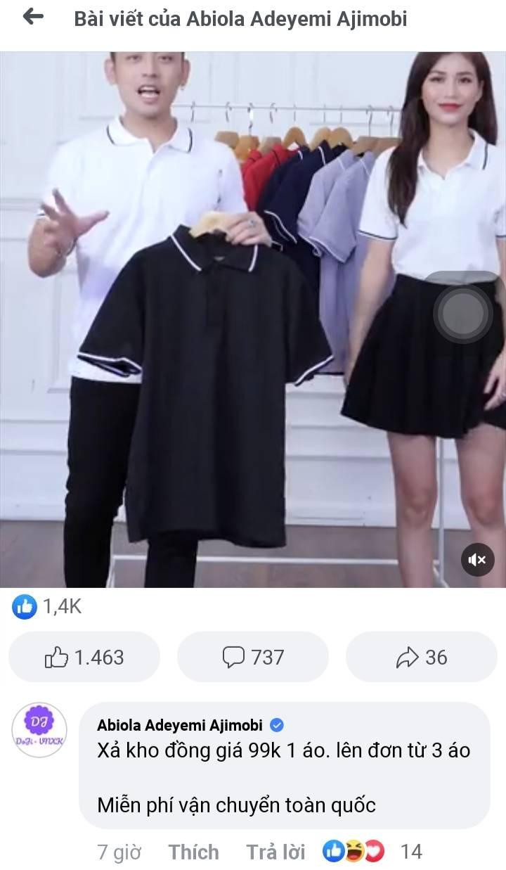 Fanpage tích xanh bị biến thành nơi livestream bán hàng (Ảnh: FB Minh Nhí)