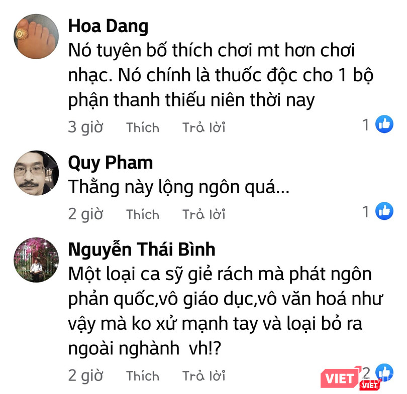 Những bình luận bức xúc của cư dân mạng.