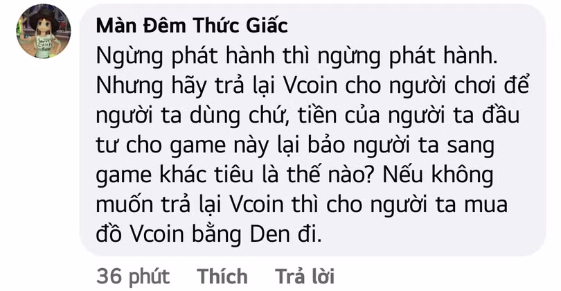 Người chơi không đồng ý với cách quy đổi sang phiên bản Au2 trên mobile.