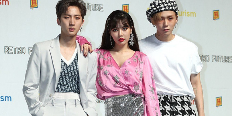 Nhóm nhỏ Triple H gồm HyunA, Hui và E'Dawn. Ảnh: Thanh Niên